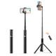 ATUMTEK Selfie Stick 157cm, Extendable Aluminum Tripod with Rechargeable Bluetooth Remote Control, Compatible with iPhone, Samsung, and Android Phones, Perfect for Travel, Vlog, Video and Photo