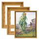 HUACANVAS Canvas Floater Frames 3 Pack, Canvas Floating Frame 3/4" Depth, Floater Frame for Canvas, Floater Frames for Canvas Paintings, Canvas Picture Frame (8"x10", Walnut Brown)
