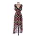 INC International Concepts Casual Dress - Midi: Red Print Dresses - New - Women's Size 8