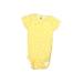 Gerber Short Sleeve Onesie: Yellow Polka Dots Bottoms - Size 0-3 Month