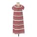 Zara Casual Dress - Shift: Red Stripes Dresses - Women's Size Small