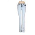 IRO Jeans Jeans - Mid/Reg Rise Skinny Leg Boyfriend: Blue Bottoms - Women's Size 28 - Sandwash