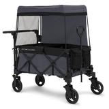Delta Children Adventure Stroller Wagon, Gray/Black in Black/Gray | 44 H x 19.7 W x 51 D in | Wayfair 61002-2130