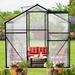 Euker Walk-in Polycarbonate Greenhouse Aluminum/Polycarbonate Panels in Black/Gray | 82.6772 H x 96.4567 W x 172.4409 D in | Wayfair