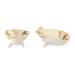 Jonathan Adler Frog Salt Cellar Set China in White/Yellow | 0.75 H x 3.75 W in | Wayfair 33693