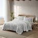 Tommy Bahama Home Tommy Bahama Palmday Cotton Reversible Quilt Set Polyester/Polyfill/Cotton in Gray | Queen Quilt + 2 Standard Shams | Wayfair