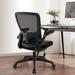 Inbox Zero Everdene Office Ergonomic Task Chair Upholstered, Nylon in Black | 37.4 H x 25.2 W x 25.2 D in | Wayfair