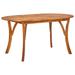 Millwood Pines Borroff Wooden Dining Table Wood in Brown | 59.1 H x 35.4 W in | Outdoor Dining | Wayfair 8A49D08FEA11416E94A5B41E20D30899