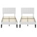 Red Barrel Studio® Scarpaci Bed Upholstered/Metal/Polyester in White | 46.9 H x 41.3 W x 78 D in | Wayfair ADDB13671742491F8D908FC214D6741F