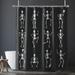 The Holiday Aisle® Jainaba Shower Curtain Polyester in Black | 72 H x 72 W in | Wayfair 57E71DBD5080443AB28B454042BBAB07
