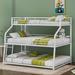 Isabelle & Max™ Alecander Twin XL/Full XL/Queen Triple Bunk Bed w/ Long & Short Ladder Metal in White | 74 H x 61.8 W x 83 D in | Wayfair