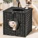 Tucker Murphy Pet™ Draxler Square Cat Bed Wicker/Cotton/Fabric | 15.75 H x 15.75 W x 15.75 D in | Wayfair C15D6DF11F074D95B5DA0AC89831BBB5