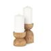 Millwood Pines Aleena 2 Piece Solid Wood Tabletop Pillar Set in Brown | 10.43 H x 4.02 W x 4.02 D in | Wayfair E51C5D7878D545A088F373E252684F45