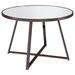 Ebern Designs Jannifer 44.75 L x 44.75 W Dining Table Glass/Metal in Black/Gray | 30.5 H x 44.75 W x 44.75 D in | Wayfair