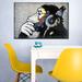 Trinx Monkey Wearing Headphones Canvas Print On Canvas Print Canvas in Black | 45 H x 30 W x 1.25 D in | Wayfair 7137EFCC497A459699390C9B4C04A3B6