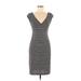City Triangles Casual Dress - Sheath Plunge Short sleeves: Black Dresses - Women's Size Medium