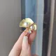 Crystal Golden Color Ginkgo Biloba Corsage Pin Brooch For Women Micro Zircon Pearl Plant Tree Leaf