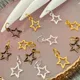 100/10pcs 3D Alloy Luxury Silver Star Nail Charms Hollow Piercing Dangle Jewelry Nail Art