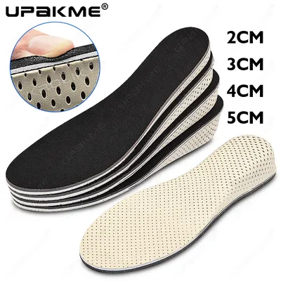 Invisible Height Increase Insoles Men Women Shoes Insole EVA Memory Foam Heel Lifting 2/3/4/5CM