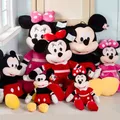 Disney Anime Mickey Mouse 30-120cm Minnie Mouse Plush Toy Couple Grab Doll Machine Girl Sofa Throw