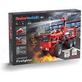 fischertechnik 564069 Advanced Firefighter – Bausatz für Kinder ab 7 Jahre, Experimentierbaukasten mit Feuerwehrauto & Spritzfunktion, fördert technisches Verständnis, Schwarz, Mittel