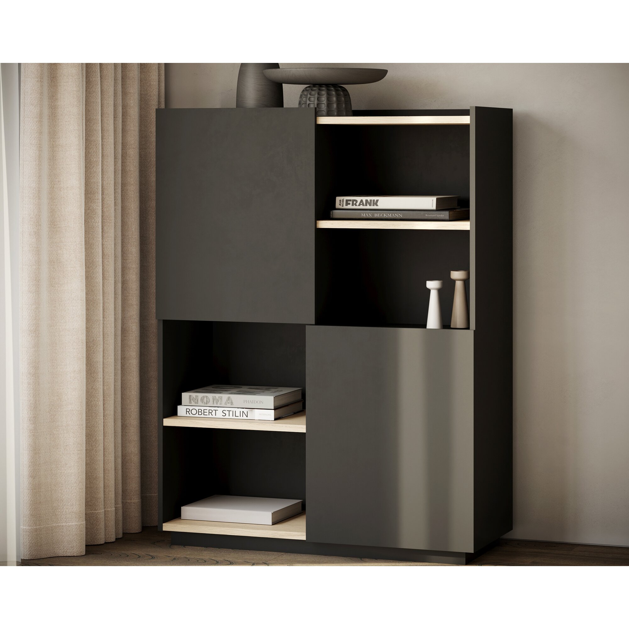 TemaHome »Nina« Schrank Schwarz 100x147x42 cm