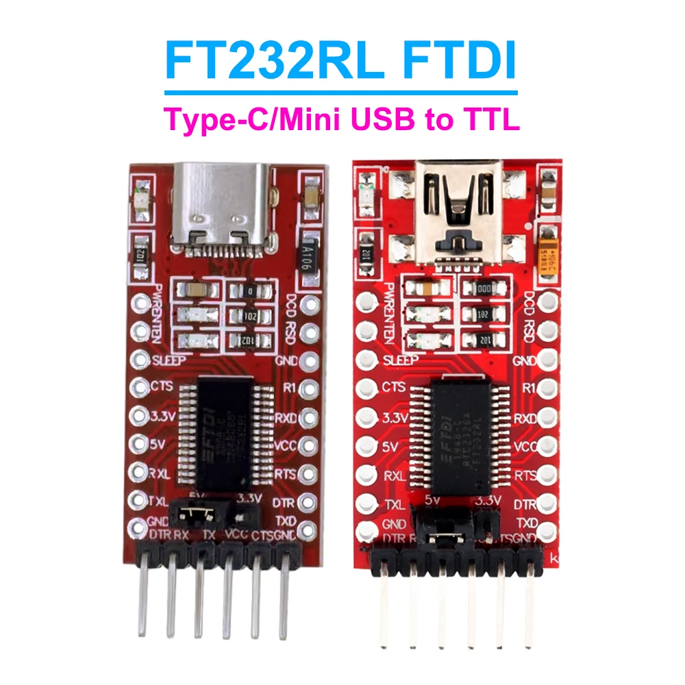 FT232RL FTDI Typ-C zu TTL Seriell Konverter Adapter Modul 3,3 V 5,5 V FT232R Breakout Mini USB zu TTL Adapter Board für Arduino Image