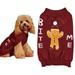 CSCHome Dog Cat Christmas Sweater Pet Clothes Turtleneck Clothes Warm Soft Cat Outfit for Small Medium Dogs Christmas Party Dress