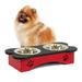 OUTDOOR LEISURE PRODUCTS Model GMABKR Double Water and Food Bowl Made of High Density Poly Resin for Smaller Dogs - Small