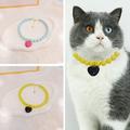 Meijuhuga Pet Necklace Extended Length Adjustable Beads Hear Pendant Candy Color Cat Dog Collar Necklace Pet Accessories