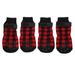 4Pcs Pet Anti-slip Socks Christmas Themed Pet Stockings Warm Footwear Dog Socks