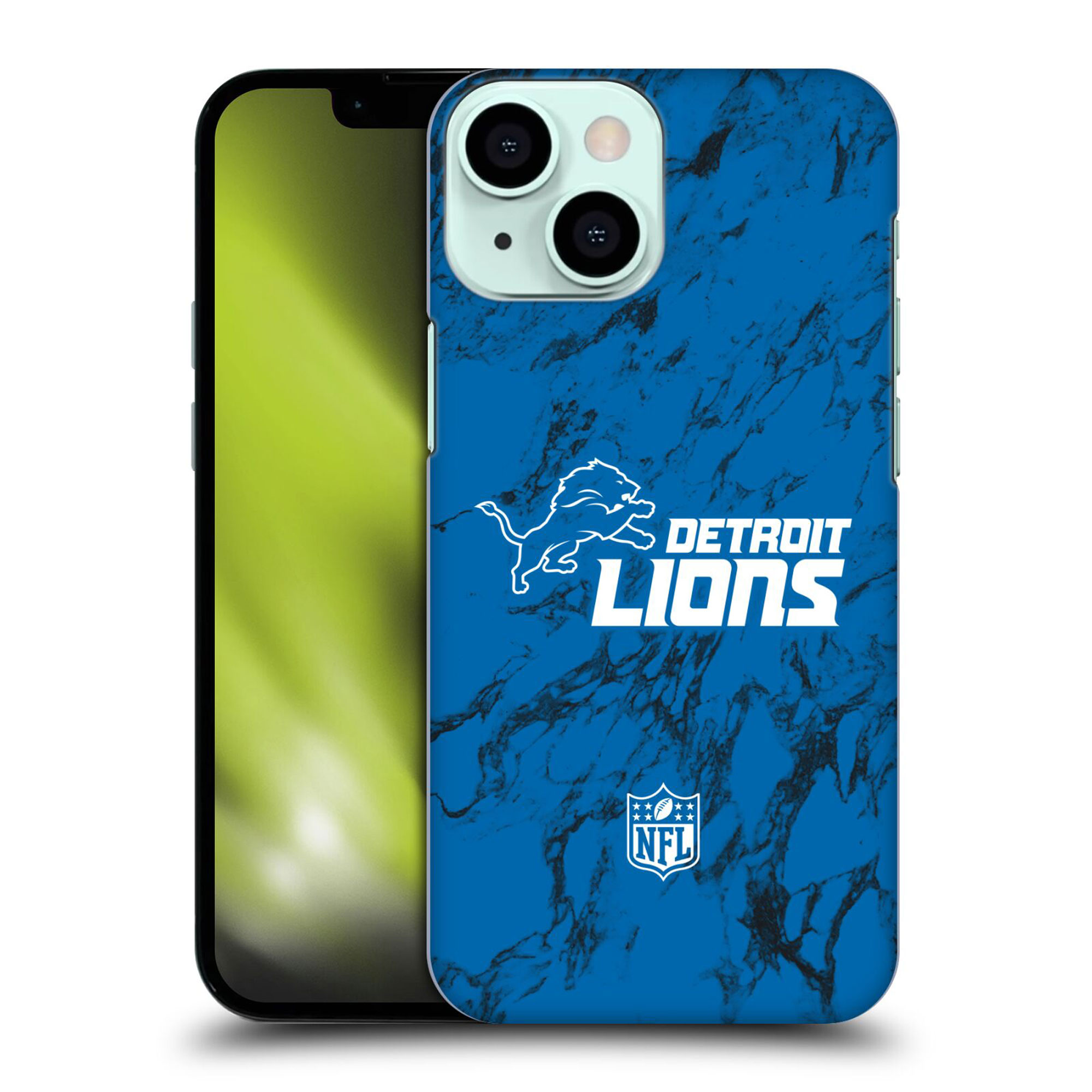 Detroit Lions Hartschalen-Handyhülle aus farbigem Marmor - iPhone Image