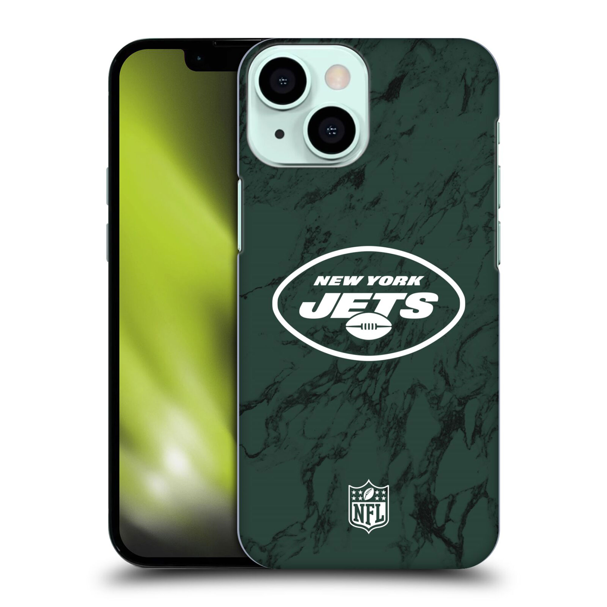 New York Jets Hartschalen-Handyhülle aus farbigem Marmor - iPhone Image