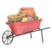 HEMOTON Cart Design Flowerpot Resin Flowerpot Flower Planter Plant Pot