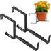 2Pcs Planter Box Brackets 15-30cm Adjustable Window Box Brackets Sturdy Heavy Duty Planter Box Hanger Reusable Flower Box Brackets Holder Easy to Install for Indoor Outdoor Patio Yard Fence Balcony