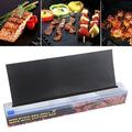 Riguas Barbecue Mats Non-Stick BBQ Food Grade Safe No Odor High Temperature Resistant Easy Cleaning Cuttable Grill Mats with Cutter Stripe