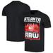 "Men's Sportiqe Black Monday Night RAW x Atlanta Hawks Tri-Blend T-Shirt"