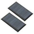 Ailao 2Pcs Solar Panel Light Transmittance 0.3W 5V 60MA 68x37mm Polysilicon Solar Cell Panel For Low Power Appliances Solar Cell Panel Solar Power Panel