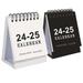 Riguas Small Desk Calendar 18 Month Jan 2024 to June 2025 Twin-Wire Binding Home Office School Portable Desktop Calendar