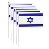 Fragarn Israel Flag Israeli flag Embroidered flag Bandera de Israel Israel Flag Flag Set Small Handheld Flag 5x8 Inches Israel Flag Flag Set Small Handheld Flag 8x12 Inches