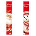 VOSS Christmas Porch Sign Santa Clause and Snowman Merry Christmas Hanging Banners for Holiday Home Porch Wall Christmas Decoration Christmas Decorations