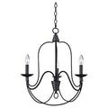 Home Decorators Collection Rivy West Collection 23 X 21 Inch 3-Light Chandelier Oil-Rubbed Bronze Finish with Silver Accents (New Open Box)