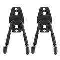 Storage Utility Hooks 2 Pcs Garage Storage Utility Hooks Wall Mounted Hanging Hooks Metal U-Hooks Tool Organizers for Garden Tools Ladders (Black)