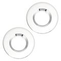 Wash Basin Overflow Ring 2Pcs Bathroom Wash Basin Overflow Rings Bathroom Sink Overflow Drain Covers