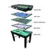 KICK Hexad 48â€³ 6-in-1 Multi Game Table (Black) - Combo Game Table Set - Billiards Foosball Glide Hockey Table Tennis Mini-Shuffleboard and Mini-Bowling for Home Game Room Friends and Family!