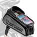 Walmeck Waterproof Bag Bike Frame Fronttube Bag Touchscreen Mobilephone Bag Double Zipper Cycling Bag Road Bike Accessories