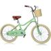 20 Kids Bike Wanan Girls Bike for 5-14 Years Old Girls Boys Retro Design Kids Bicycle with Handbrake and Basket 20 inches Boys Bicycle with Training Wheels Green