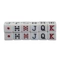 NUOLUX 15pcs Spain Poker Dices Game Dices Acrylic Poker Dices Prop Funny Letter Dices