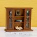 Xinhuadsh 1:12 Miniature Cabinet Double Doors Multi Layered Knob Handle High Simulation DIY Miniature Furniture Bookcase Display Shelf Dollhouse Accessories