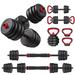 WELLFIRE Adjustable Dumbbells 55lbs Free Weight Set with Connector 4 in1 Dumbbells Set Used as Barbell Kettlebells Push up Stand Fitness Exercises for Home Gym Suitable Men/Women